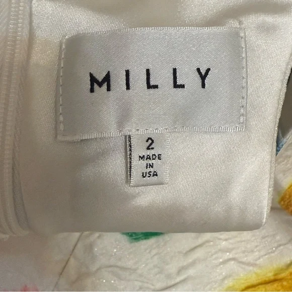 Milly Color Brushstroke Textured Sleeveless Dress – Size 2 – Made in USA - Picture 5 of 8